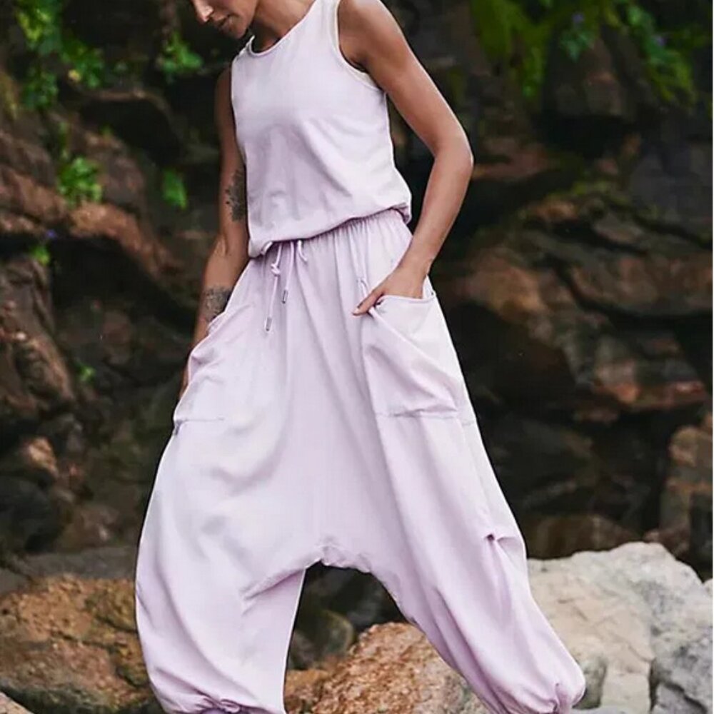 NWOT Free People Scrimmage Onesie in Faded Mauve
